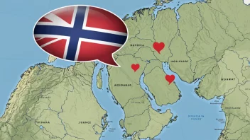 En illustrasjon av norsk som landsspråk.