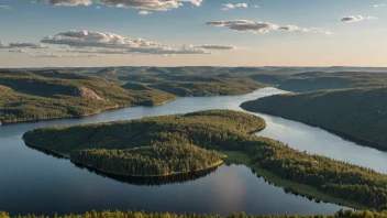 Et vakkert landskap av Hedmark, Norge, som viser dens naturskjønnhet.