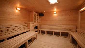 En sauna med moderne utstyr