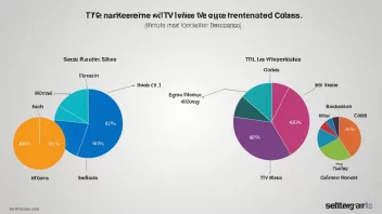 En graf som viser TV-markedsandelen i Norge.