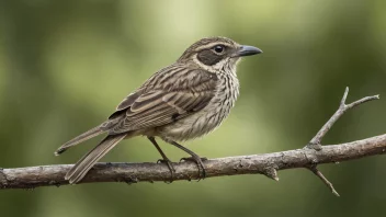 En Troglodytidae fugl sittende på en gren, med en naturlig bakgrunn.