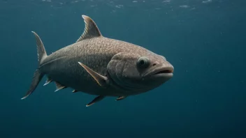 En skatefisk som svømmer i havet med sin karakteristiske form og farge.