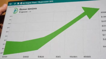 En bedrifts økonomiske diagram som viser et overskudd