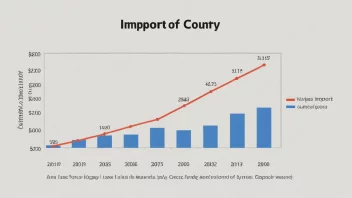 En graf som viser importværdien til et land.