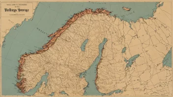 Et bilde av et telegramsystem med et kart over Norge i bakgrunnen.