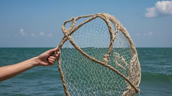 Et kastnett er en type fiskeredskap som kastes ut i vannet for å fange fisk.