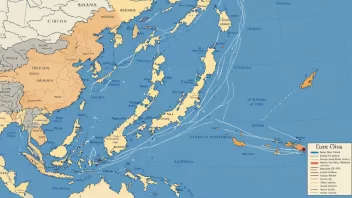 Østkinahavet, et viktig hav i Asia, ligger mellom Kina, Vietnam og Taiwan, og er en del av Stillehavet.