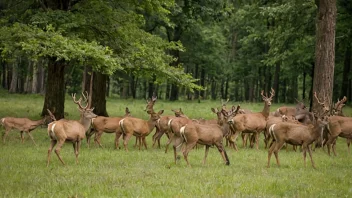 En stor gruppe dyr i sitt naturlige habitat.