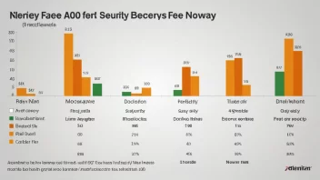 En graf som viser ulike sikkerhetsavgiftsnivåer i Norge