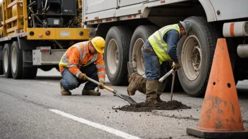 Veiopprettholdelse i arbeid, sikrer trafikksikkerheten.