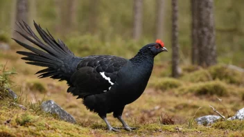 En orr står på en stein i en norsk skog.