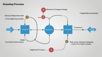 En illustrasjon av en tofaseprosess med piler og diagrammer som viser de ulike fasene og hvordan de er koblet sammen.