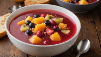 En deilig og næringsrik fruktsuppe, perfekt for en rask og enkel måltid.