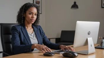 En person som bruker internett på laptop og smartphone.