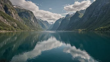 Et pittoreskt bilde av Rossfjorden i Norge.