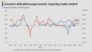 En graf som viser et lands handelsdefisitt.