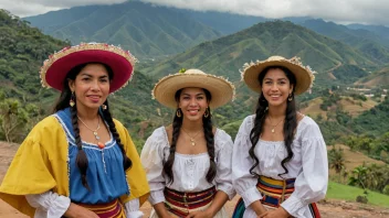 Et levende bilde av colombianske mennesker, som viser deres rike kultur, geografi og historie.