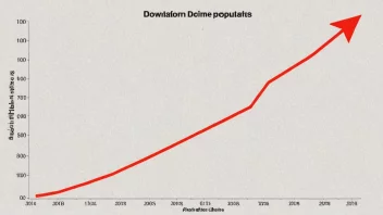 En graf som viser en nedgang i befolkning.