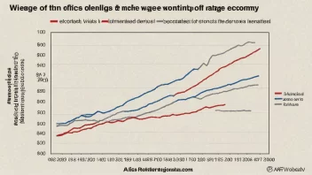 En graf som viser effektene av lønnsderegulering på økonomien, med en rød linje som indikerer en nedgang i arbeidsledighet og en blå linje som indikerer en økning i økonomisk vekst.