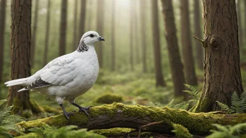 En varselg som løper gjennom en skog, med trær og løvverk i bakgrunnen.