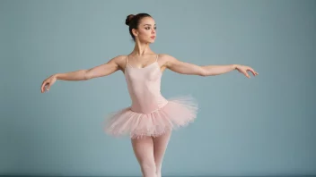 En ballerina i en ballettpose.