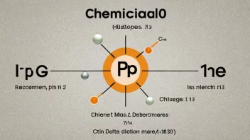 En illustrasjon av et kjemisk element med forskjellige isotoper, inkludert en variant med en annen atommasse.