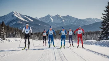 Langrennsløpere konkurrerer i et skirenn