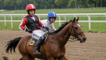 Et bilde av en person som rider en hest med en sulky, i en konkurranse-setting.