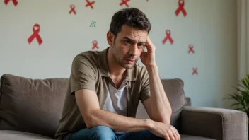 En person som opplever angst og uro i forbindelse med HIV.