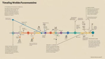 Et bilde som representerer begrepet tidssammenheng, med en tidslinje og sammenkoblede hendelser.