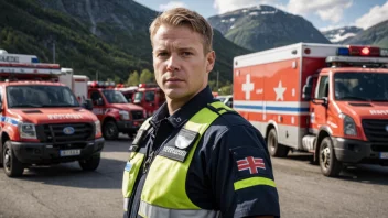 Et bilde av en norsk utrykningssjef i uniform.