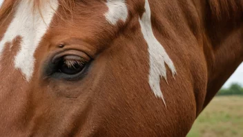 En hest med en soppsinfeksjon på huden.