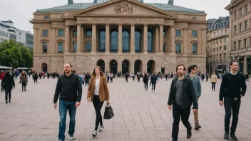 En gruppe mennesker går i gatene i Oslo, og nyter byens kultur og samfunn.