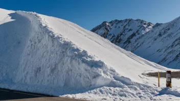 En snøpakke på en fjellvei