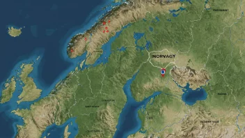 En visuell representasjon av et selskaps salgsutbredelse i Norge.