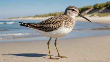 En sandtatte som står på en sandstrand.