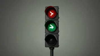 Et trafikklys med motstridende signaler, som illustrerer en signalkonflikt.