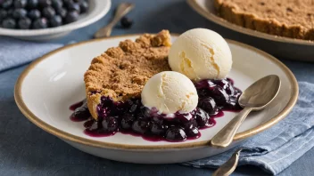 En deilig norsk blåbærdessert.