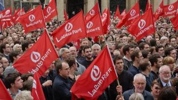 En person som viser støtte til Arbeiderpartiet.