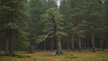 En majestetisk furu i en norsk skog