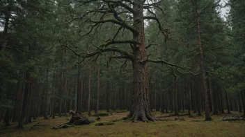 En majestetisk furu i en norsk skog.