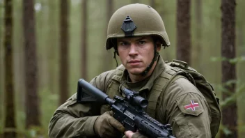 En norsk soldat under utdanning