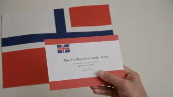 En person som holder et brev med norsk flagg i bakgrunnen, som representerer et resurseringsbrev