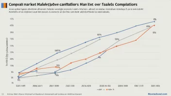 En graf som viser et selskaps markedsfordel