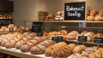 Et bakerutsalg med et stort utvalg av brød og bakervarer til lave priser.