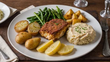 En deilig tallerken med fiskeschnitte, en tradisjonell tysk-inspirert fiskekake.