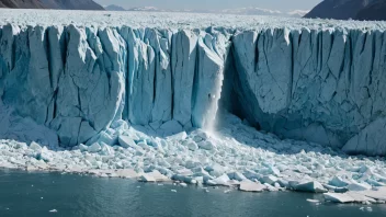 Breen kalver, en naturlig prosess hvor isbiter bryter av og faller i havet.