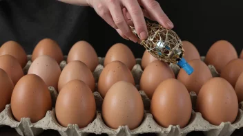 En tradisjonell norsk eggavl, vanligvis laget av tre eller metall, brukt til å samle egg fra hønsehus.