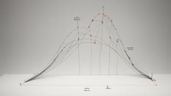 En graf som viser en kniktkurve, en type grafisk fremstilling som brukes til å vise sammenhengen mellom to eller flere variabler.