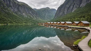 Et idyllisk sommerområde i Norge, omgitt av natur.